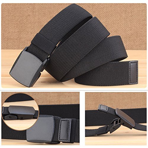 2-Pack Elastic Stretch Belt, Men’s All Size Metal Nylon Tactical Hiking Belt