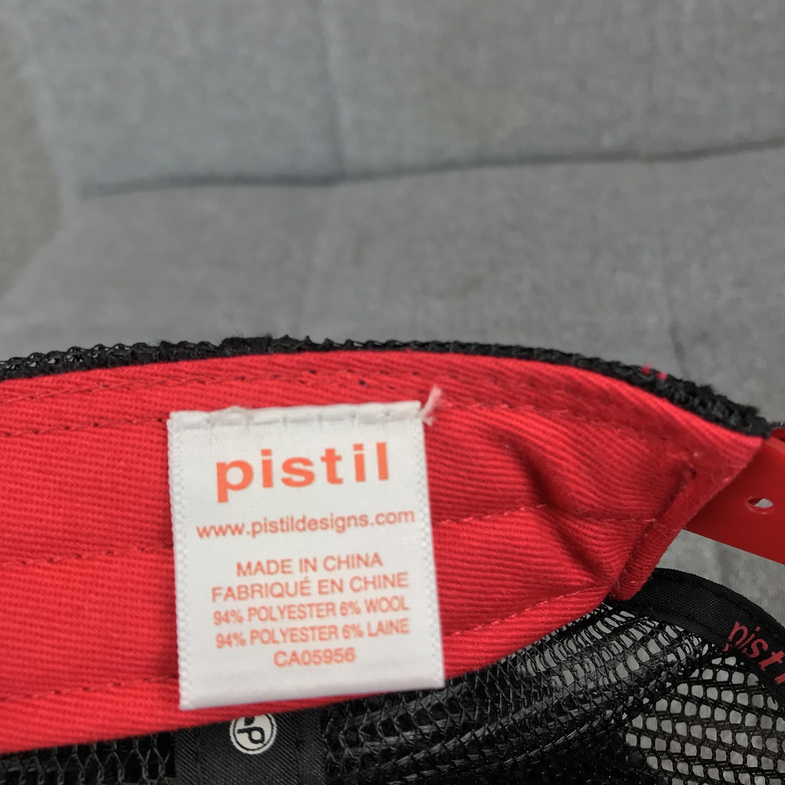 Pistil Hat Cap Trucker Snap Back One Size Multicolor Mens Knit Stripe Mesh Logo