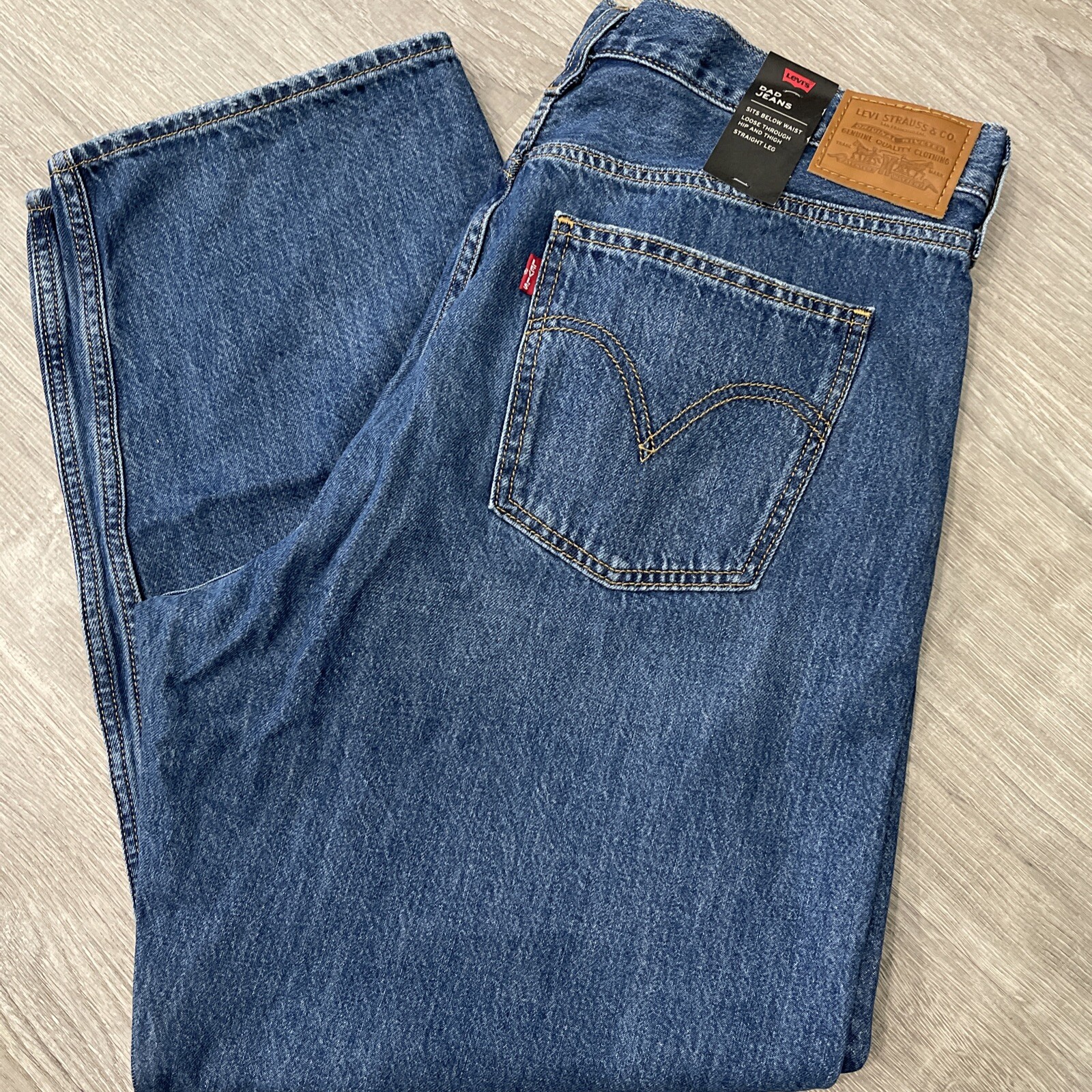 Levis Mens Dad Jeans Denim Jeans 34X30 Retail $98