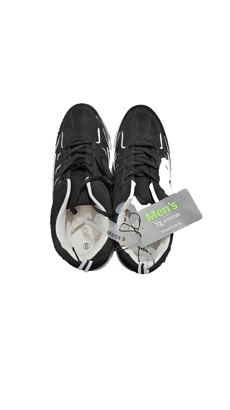 OT Revolution Mens Size 8 Black Athletic Sneakers Lace Up Running Shoes