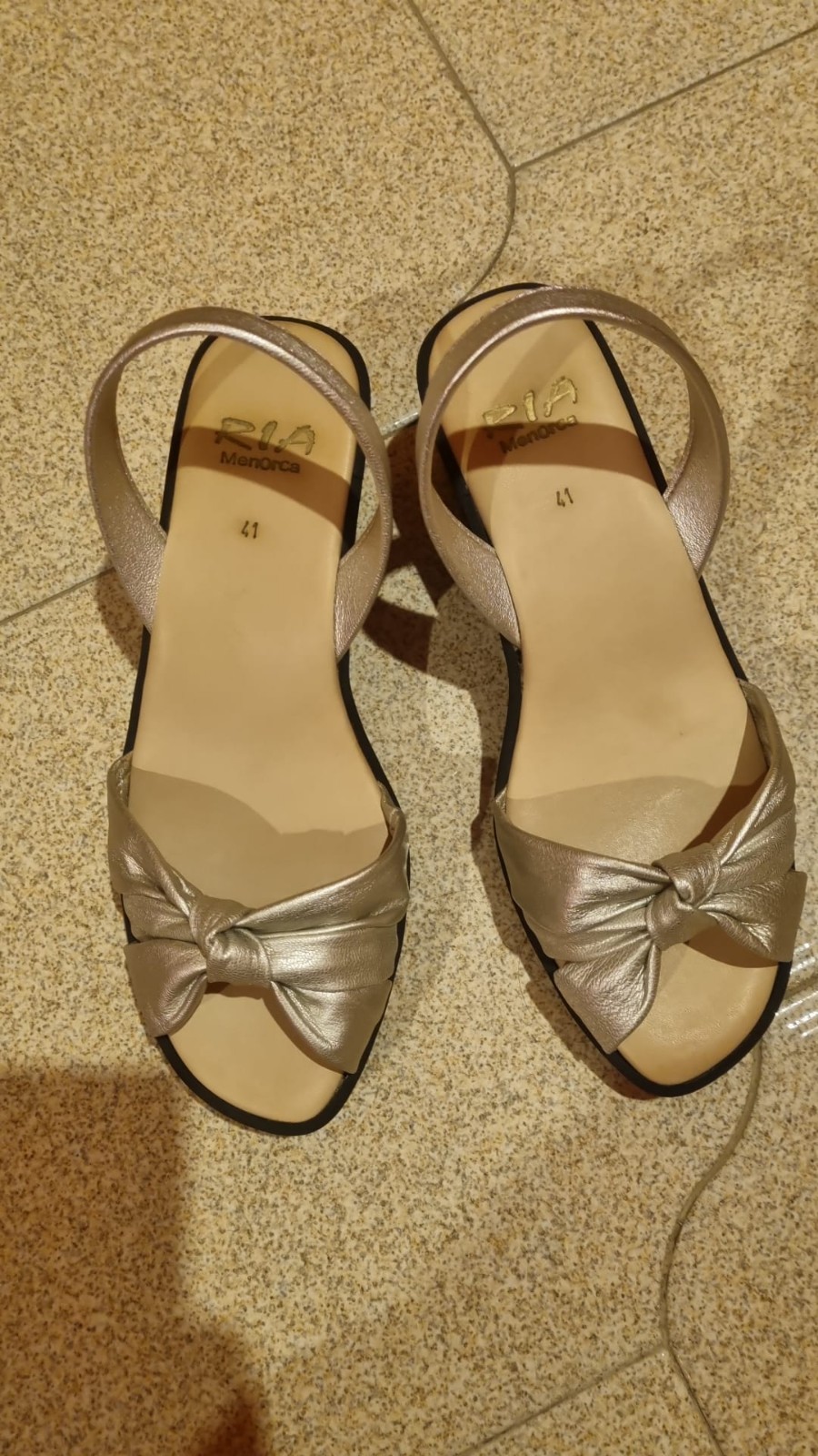 Ria Menorca Leather Heel Sandals Never Used Very Comfortable Size 41