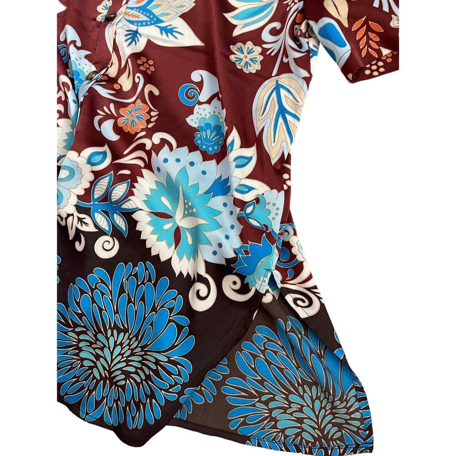 RACHEL by Rachel Roy Poly Blend Multicolor Button Down Blouse Size Small