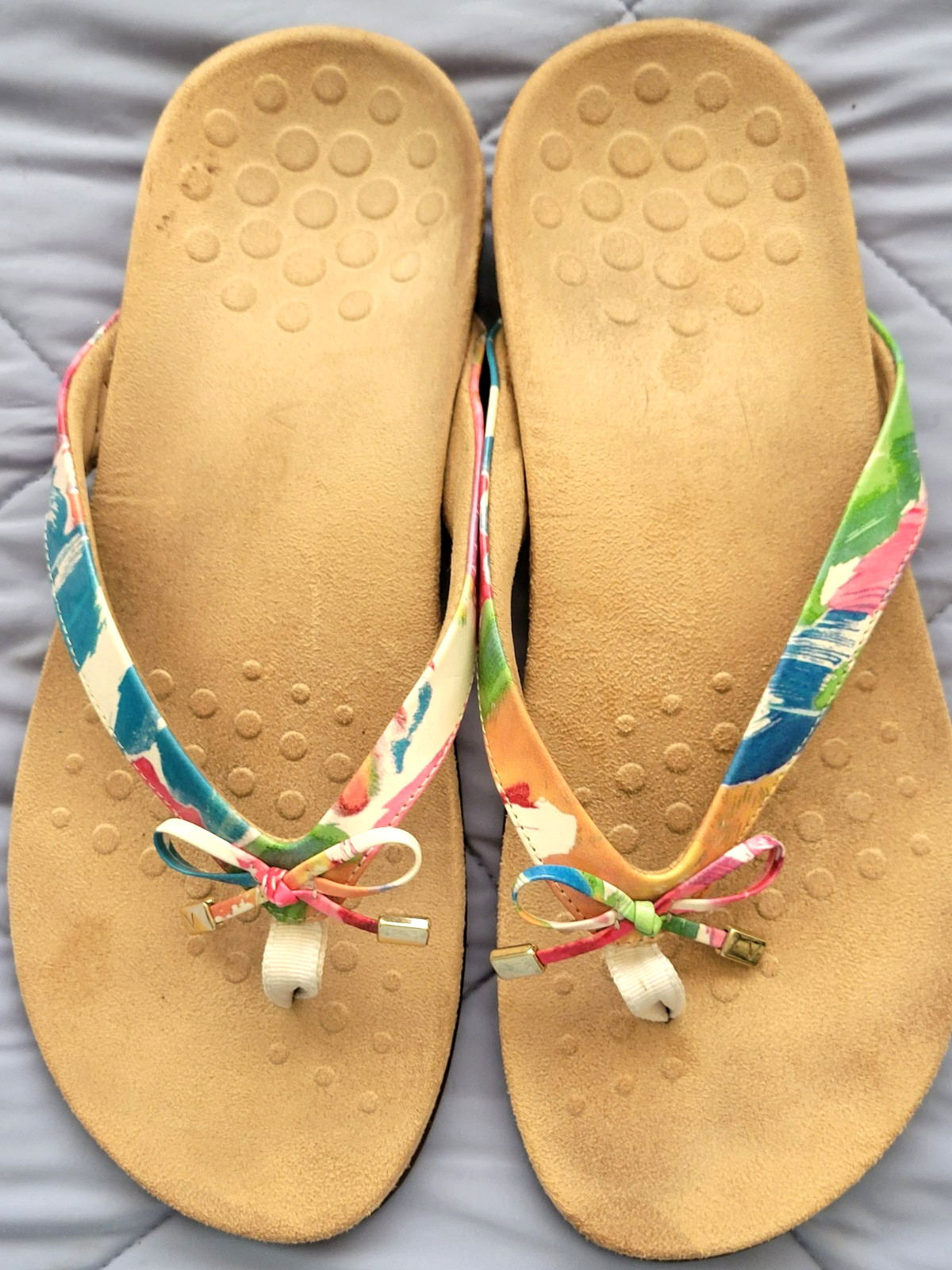 Vionic BELLA II Bow Thong Sandals Orthotic Arch Support Flip Flops SIZE 11 W
