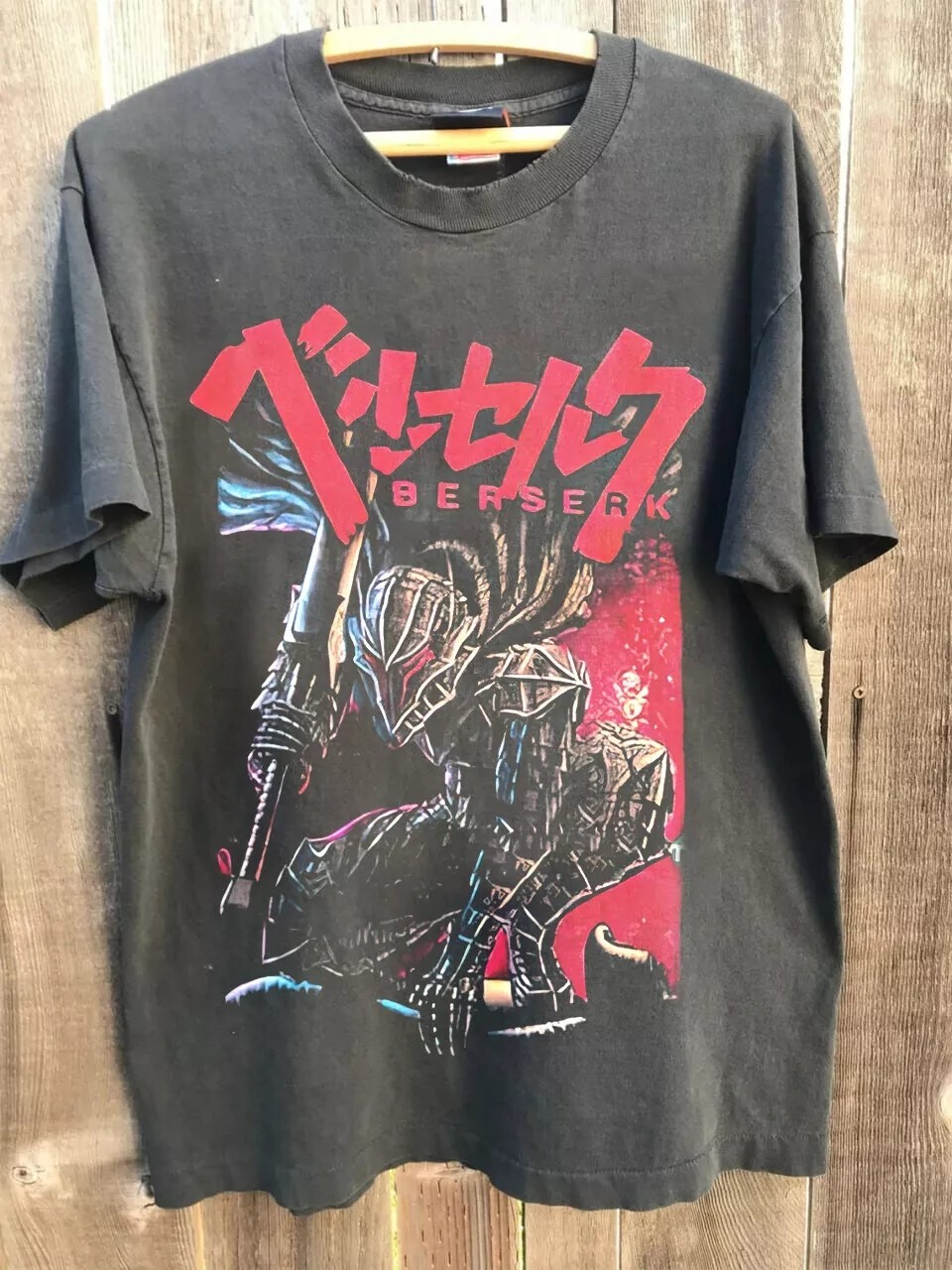 Berserk Vintage 90’s Style Anime Shirt, Berserk Anime Manga Charcoal Tshirt