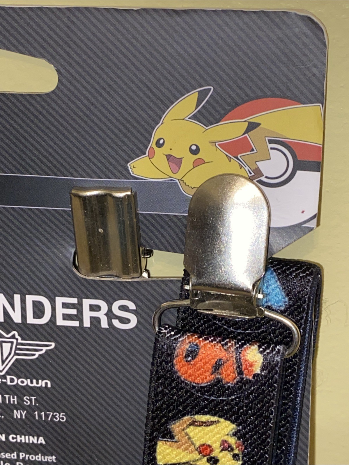 New Pokémon Buckle-Down Suspenders Pikachu Charmander Squirtle ONE SIZE Gamer