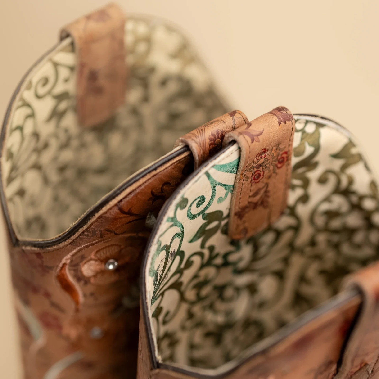Women’s Rodeo Espresso Brown Turquoise Floral Embroidery Western Cowgirl Boots