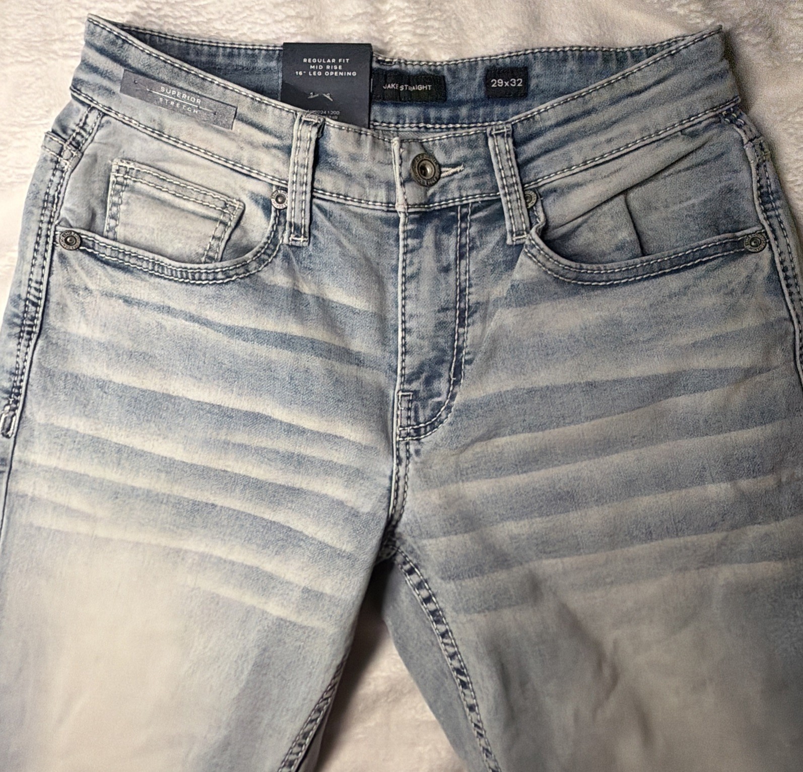 BKE Jake Straight Leg Jeans Mens 29×32 Light Wash Denim NWT