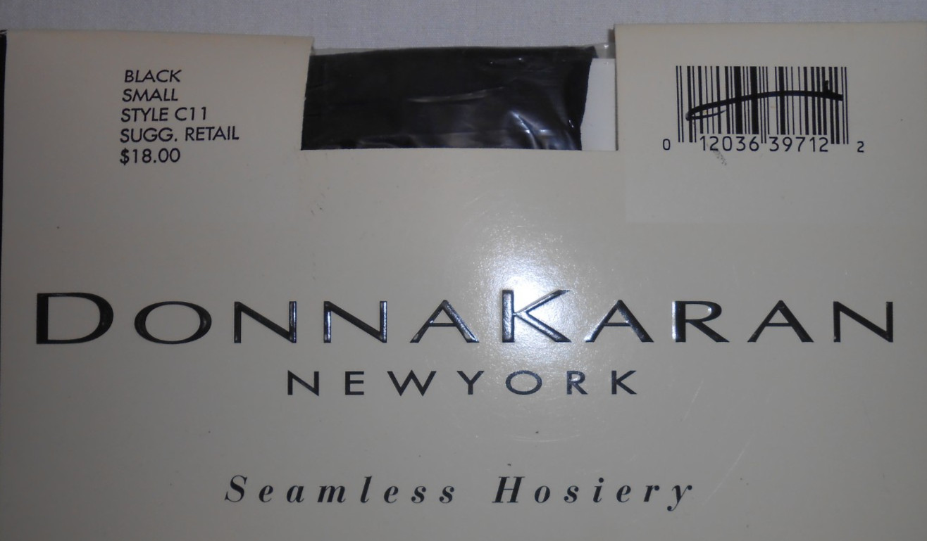 PAIR Donna Karan New York DK Palomino & Black 252 C11 Pantyhose Small Petite NEW