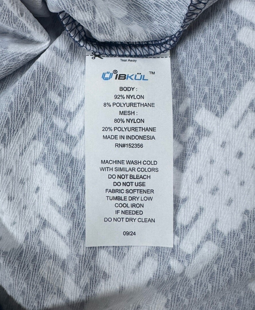 IBKUL Golf Tennis 1/4 Zip Pullover Shirt XS S M L XL Navy White Longsleeve S1
