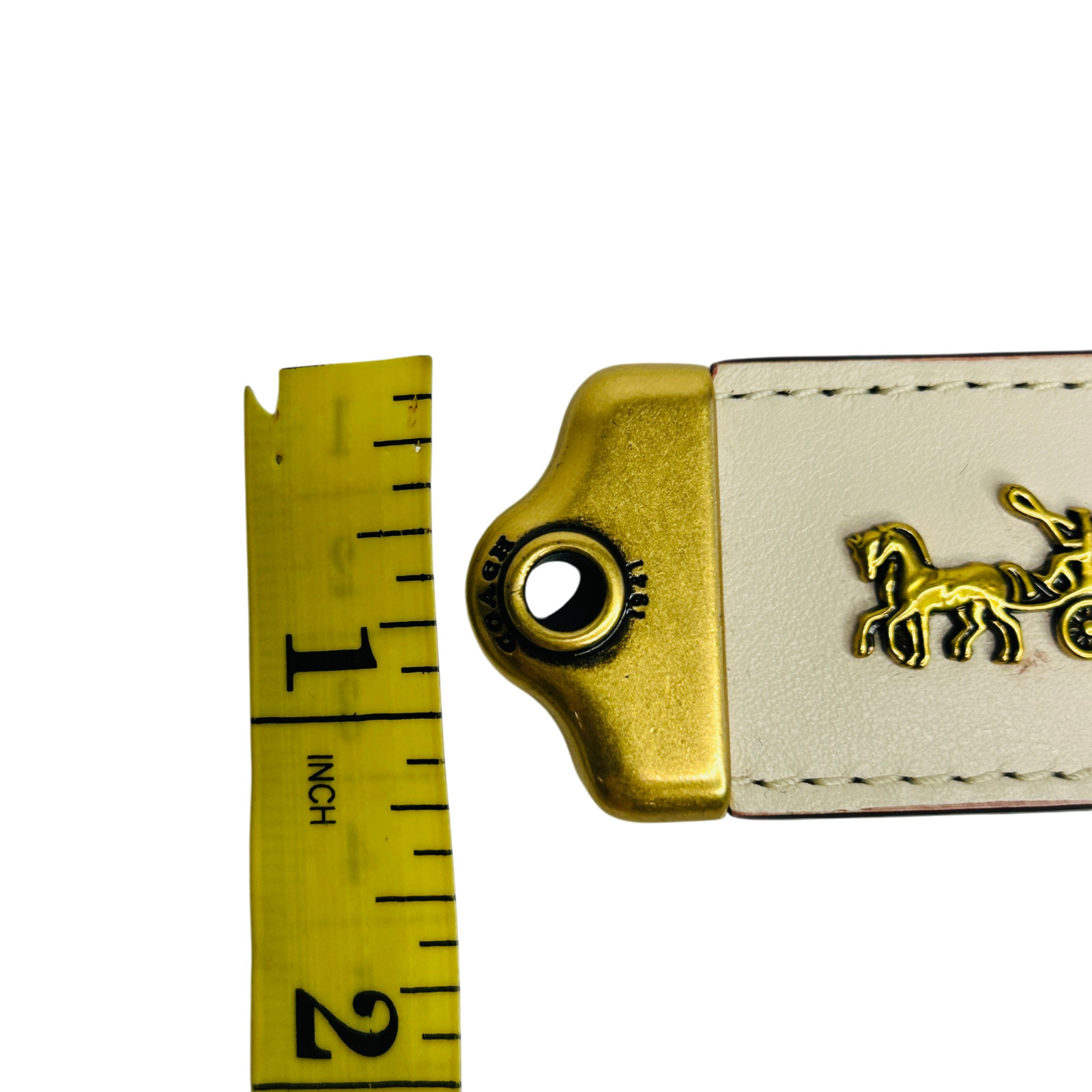 Coach 1941 Horse & Carriage Hanging Tag Brass Hardware Saddle Fob Bag Fob Hang