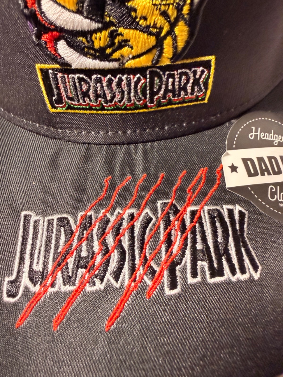 Jurassic Park Dad Hat Snapback Ovo Colab Black Purple Headgear Classic Adjustabl