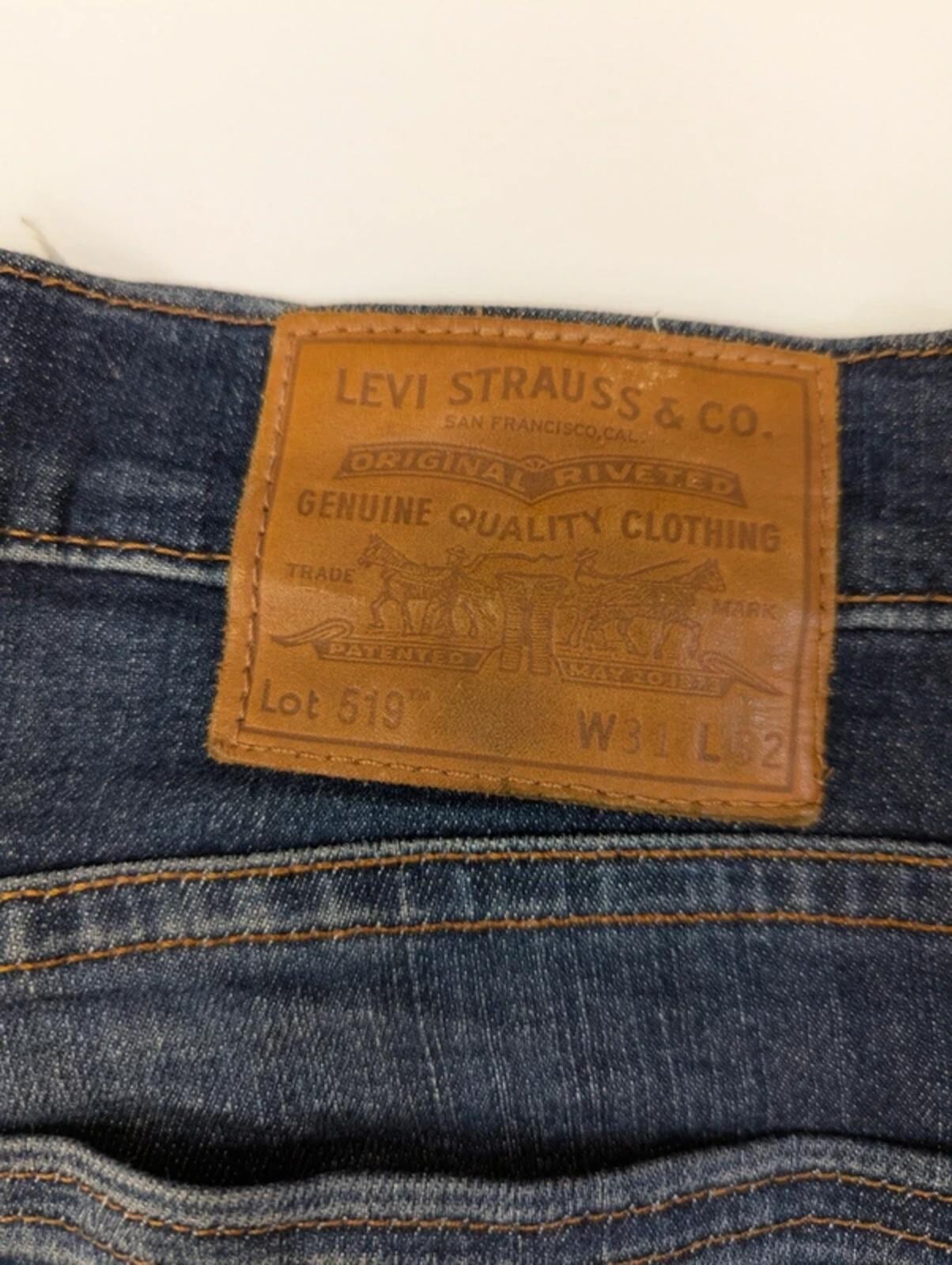 Levi’s 519 Premium Vintage Jeans W31 L28 Dark Blue Denim Made In Egypt