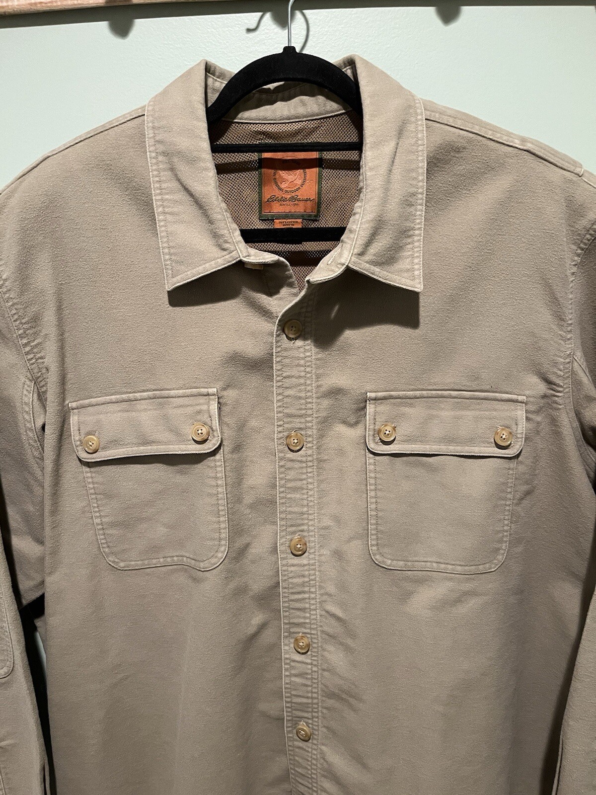 Eddie Bauer Men’s XXL Flannel, 100% Baumwolle Cotton, Preowned, Excellent