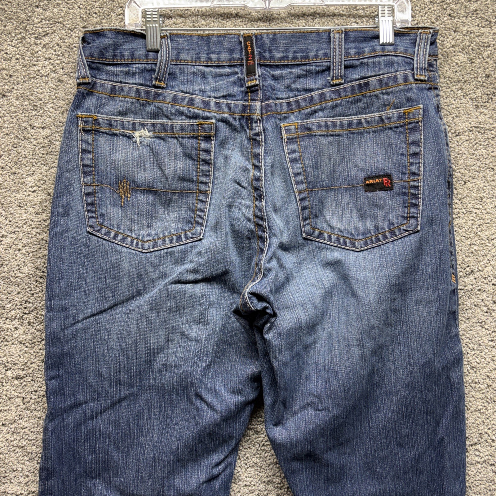 Ariat FR M3 Loose Jeans Mens 34×30 Blue Relaxed Straight Flame Resistant Denim