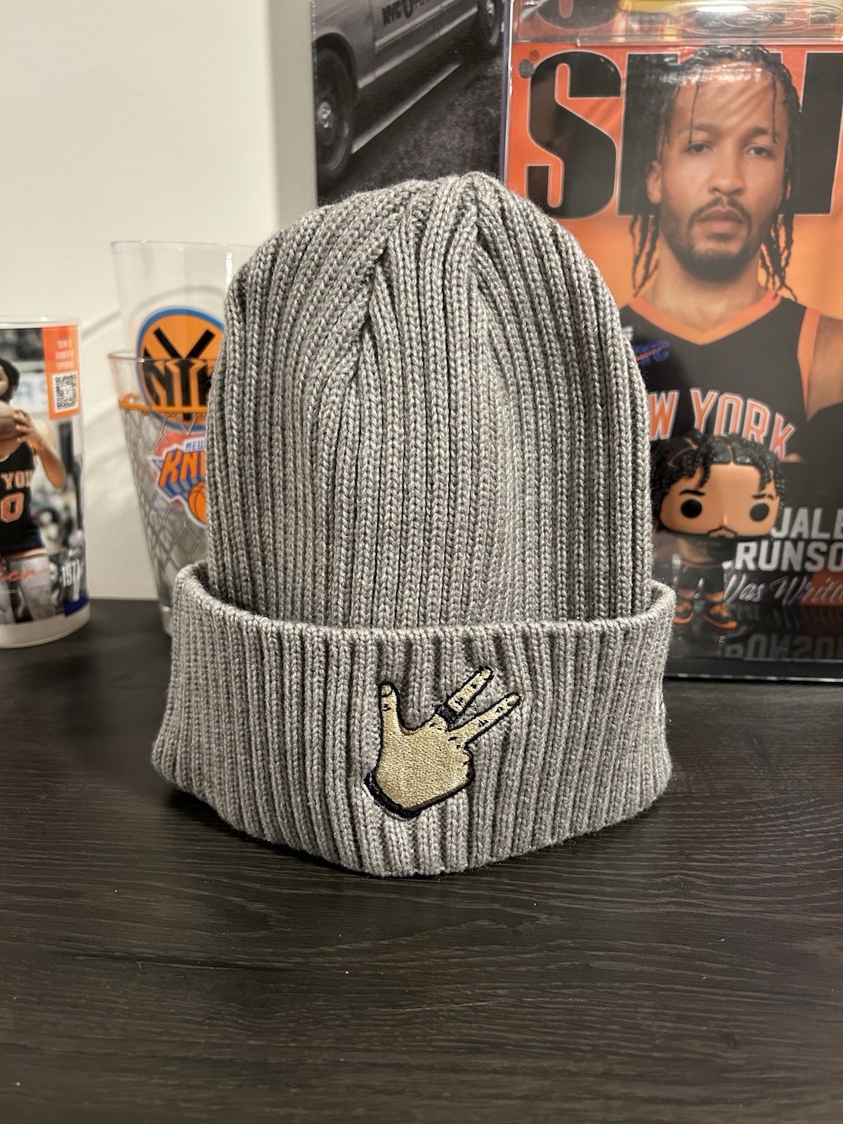Jalen Brunson 3 Point Celebration New Era Winter Hat