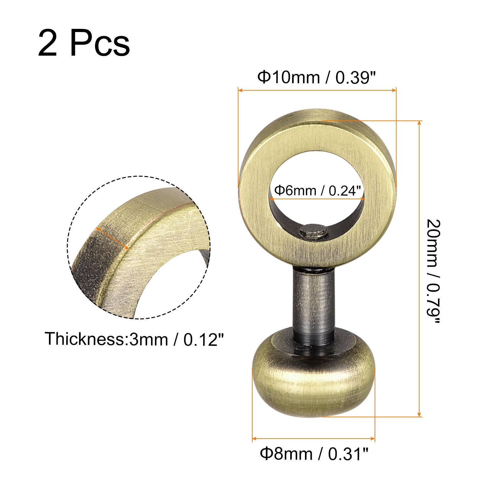 2Pcs Zipper Insert Buckle Purse Bag Chain Strap Connective Clip Buckles, Bronze