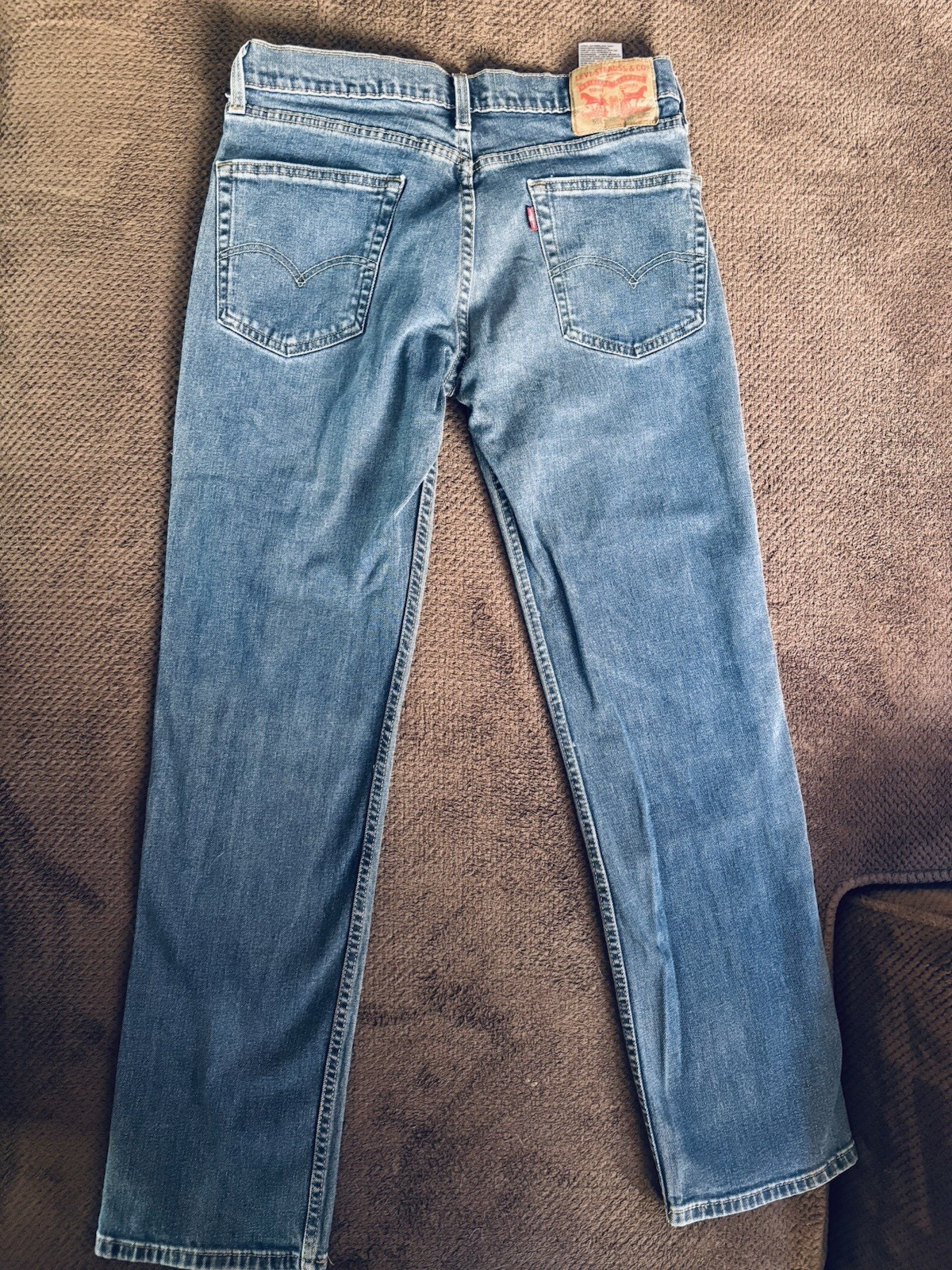 Levis 514 Jeans Mens 30×32 Blue Denim Straight Fit Leg Dark Wash Red Tab