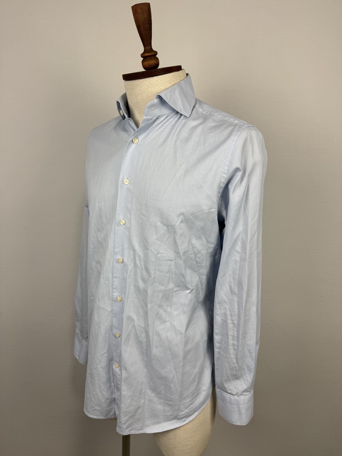 Suitsupply Blue Egyptian Cotton Long Sleeve Extra Slim Fit Dress Shirt Sz 40