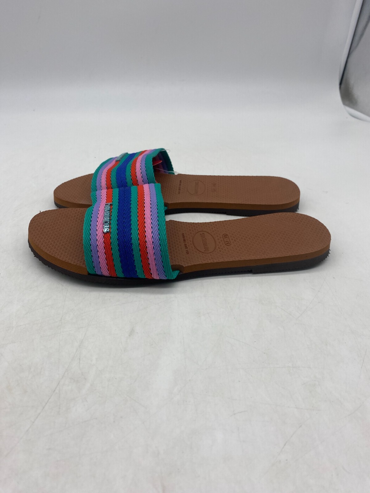 Havaianas Multicolored Stripe Slide Sandals Wmn’s 7/8 US -37/38 BR Malta