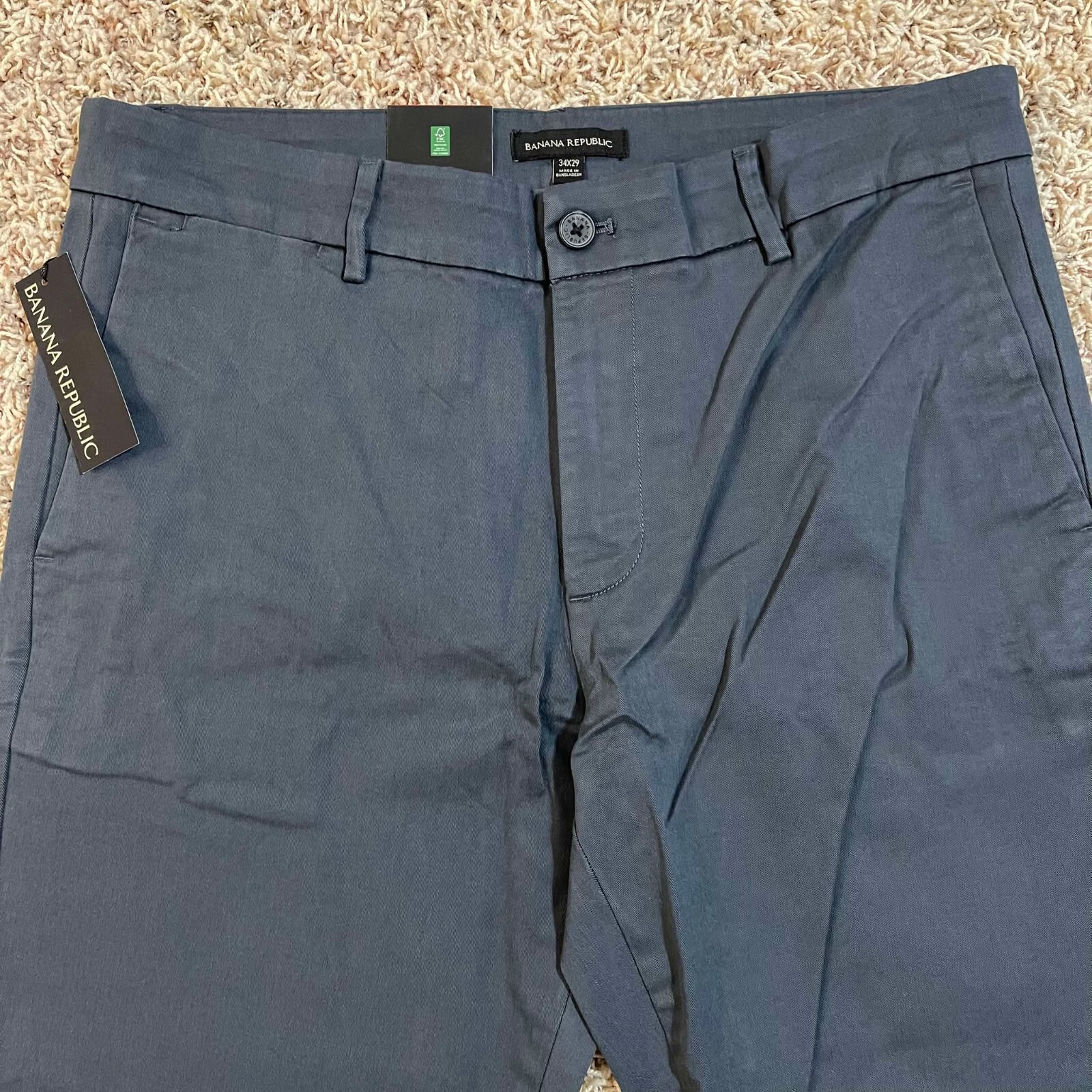 Banana Republic Men’s 5-Pocket Chino Pants Grey, Size 34×29 (New)