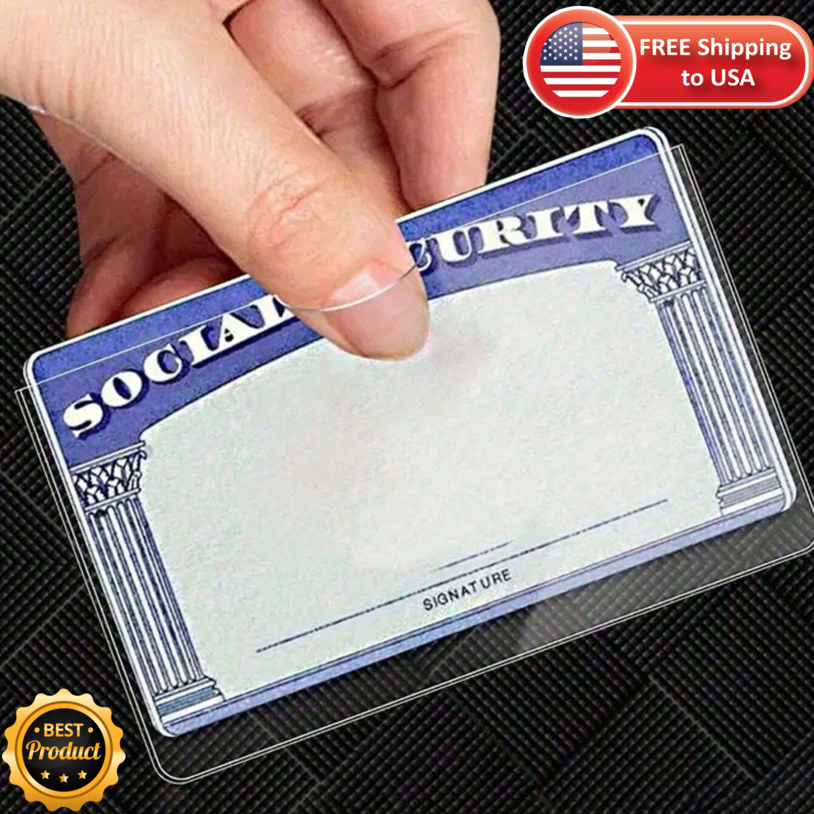 20Pcs Medical Card Holder Sleeve Waterproof PVC ID Credit License Protector Set