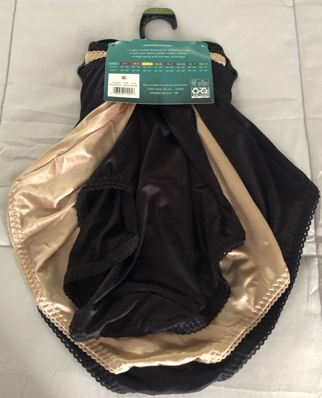 Vanity Fair Radiant Undershapers Light Control Everyday Smoothing 3 Pk Sz XL/8