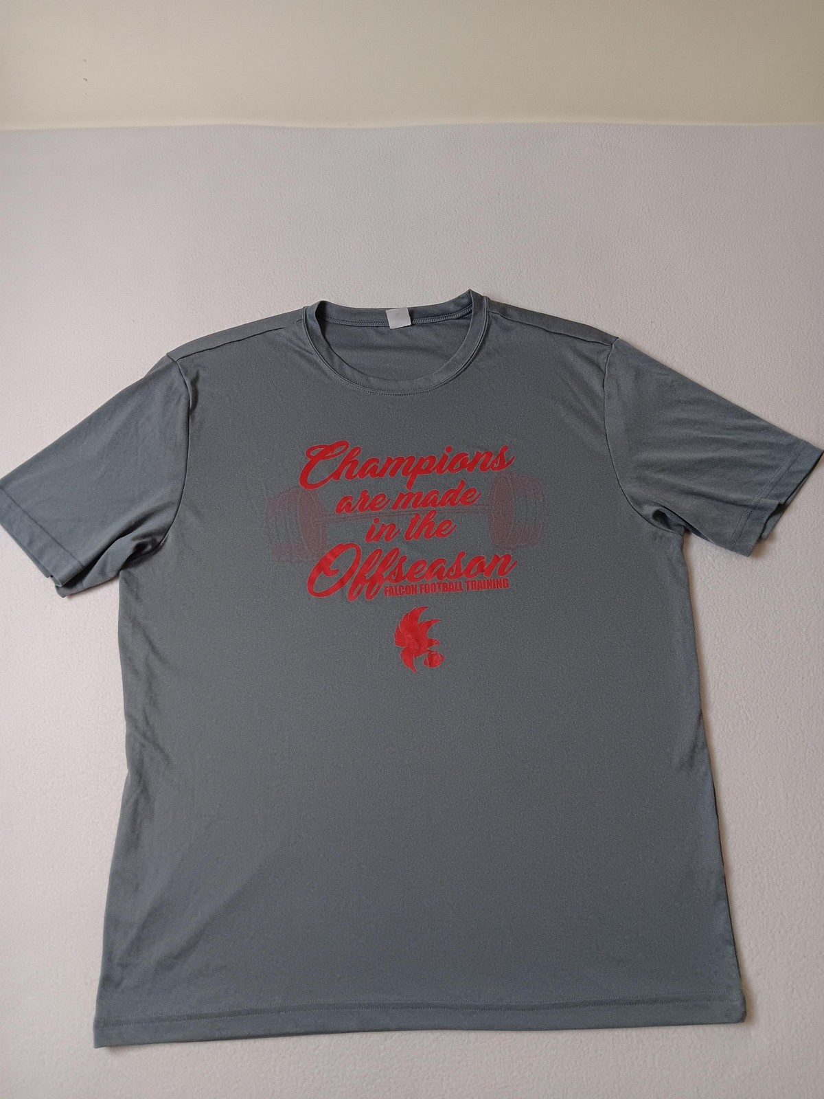 Sport-Tek Shirt Mens XL Gray Football Champions Offseason Graphic Crew Neck