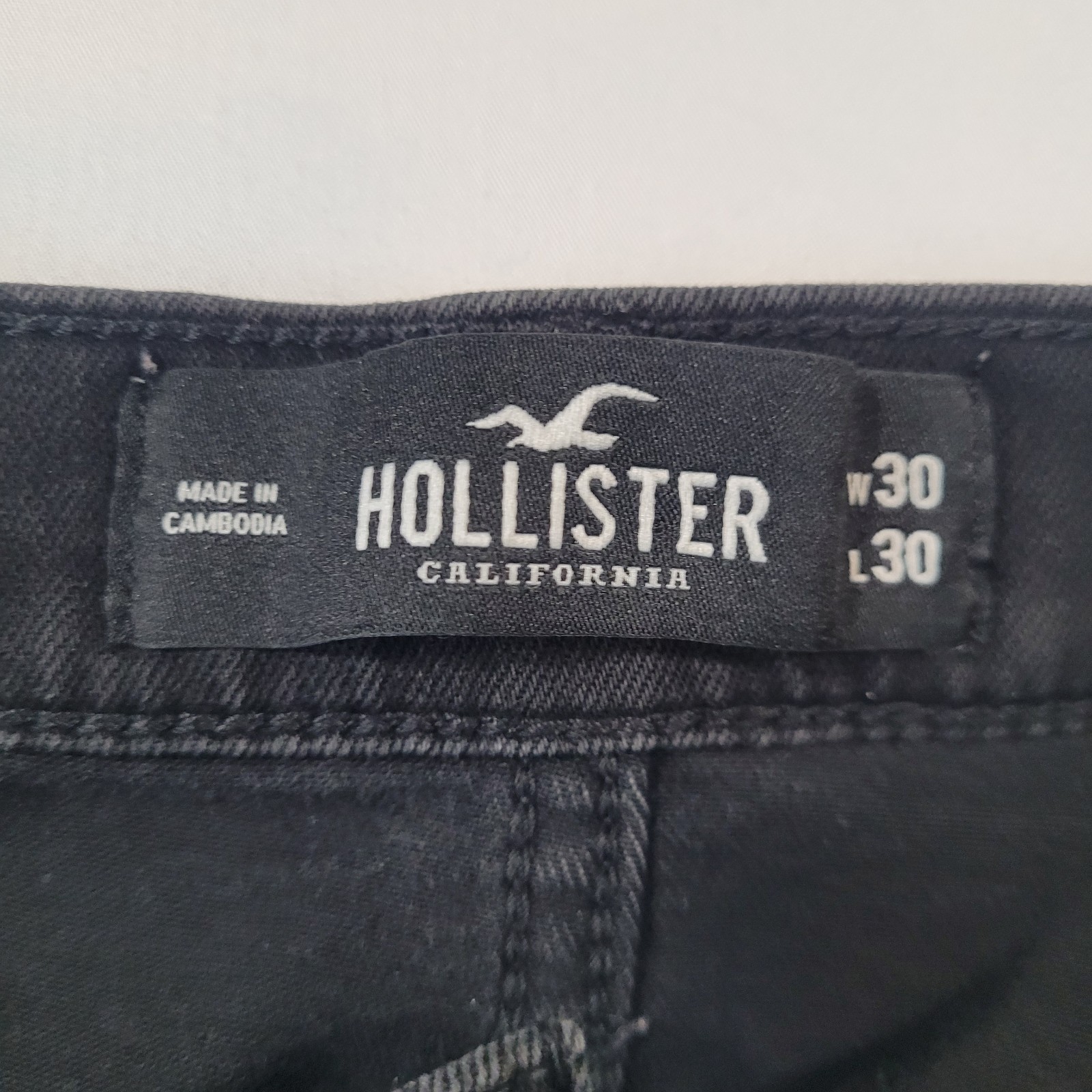 Hollister Super Skinny Jeans Men’s 30×30 Faded Black Advanced Stretch Denim