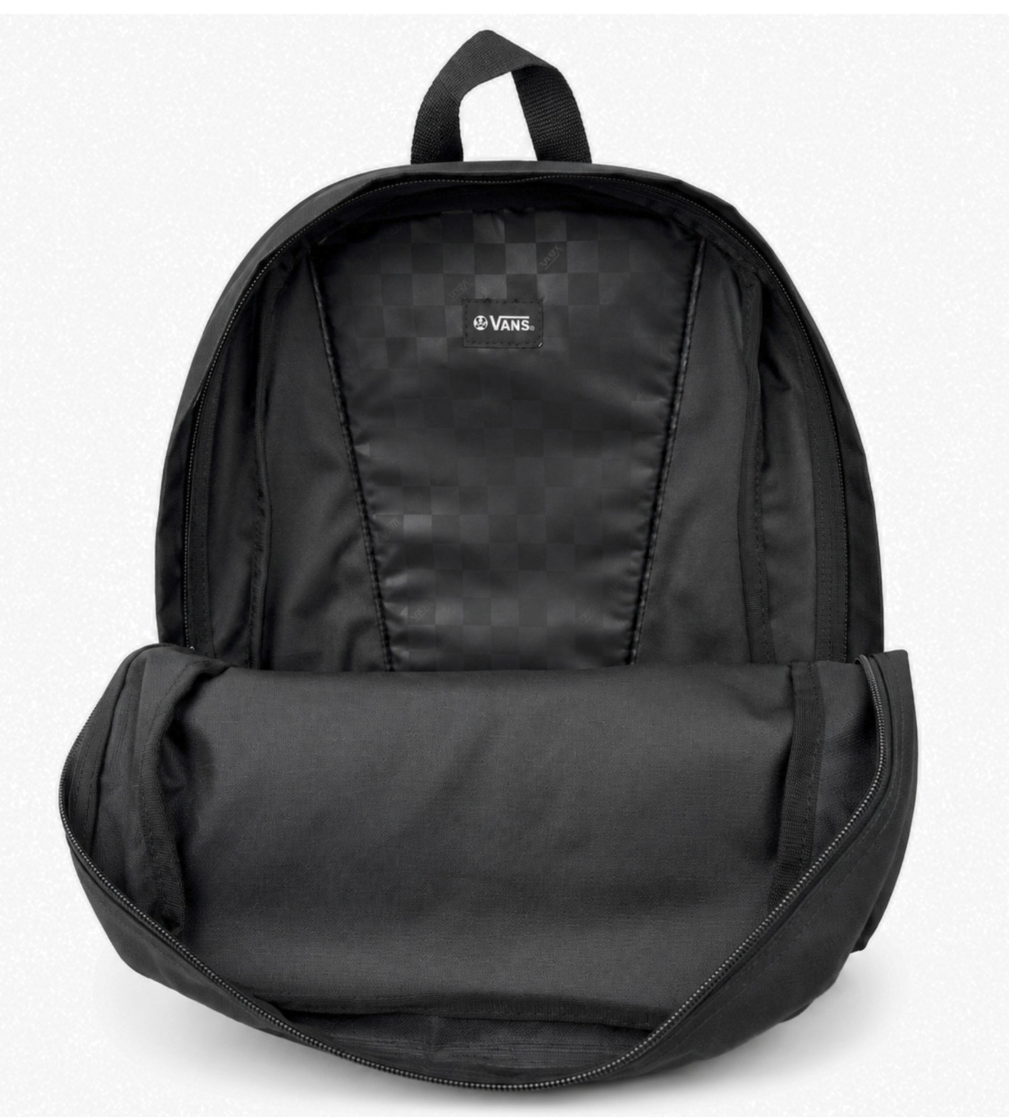 Vans Black Logo Backpack School Book Bag Travel Daypack 16″ NWT Unisex