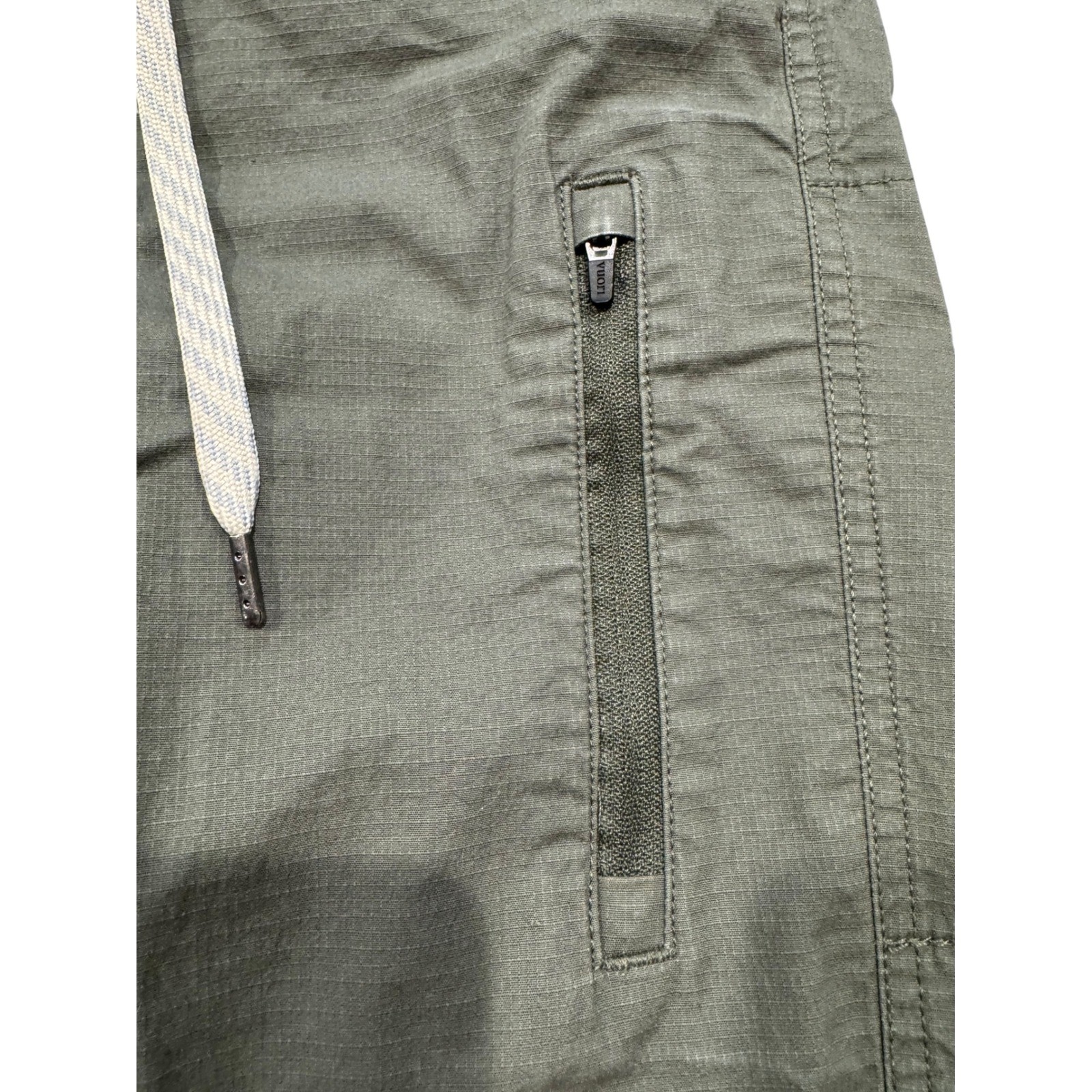 Vuori Ripstop Climber Pants Olive Green Stretch Drawstring Cargo Size Medium