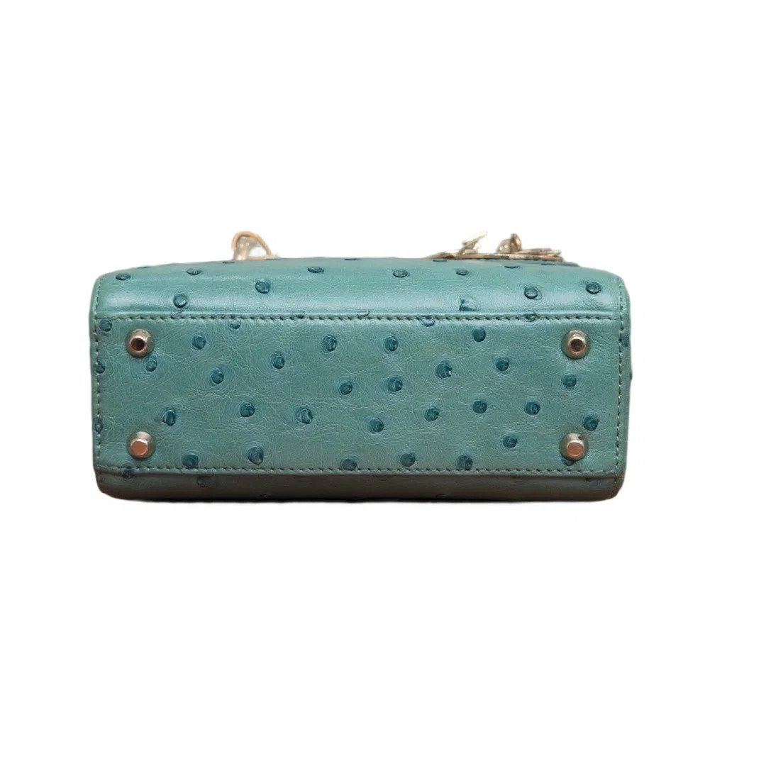 Dior Mini Lady Dior Turquoise Ostrich (zz071426e3r)