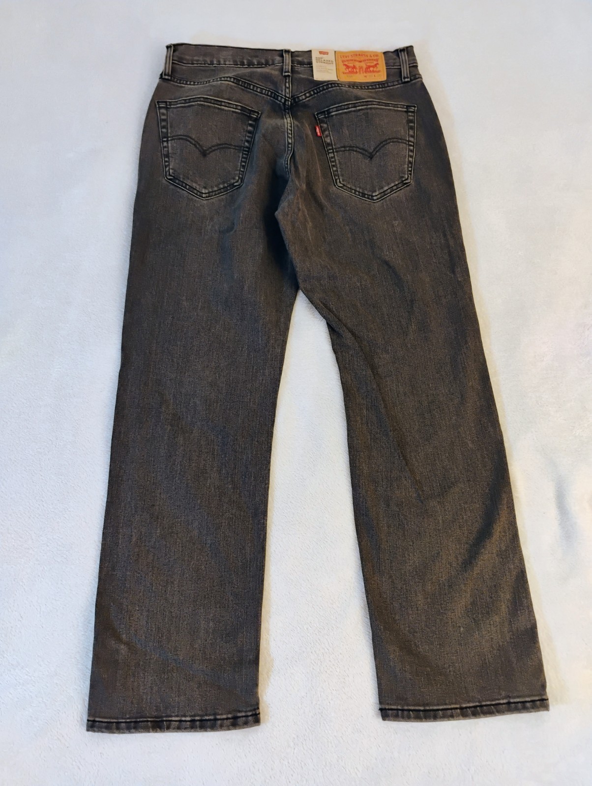 New 33×32 Levi’s 559 Stretch Jeans in Grey ~ Straight Relaxed Stretch 65% cotton