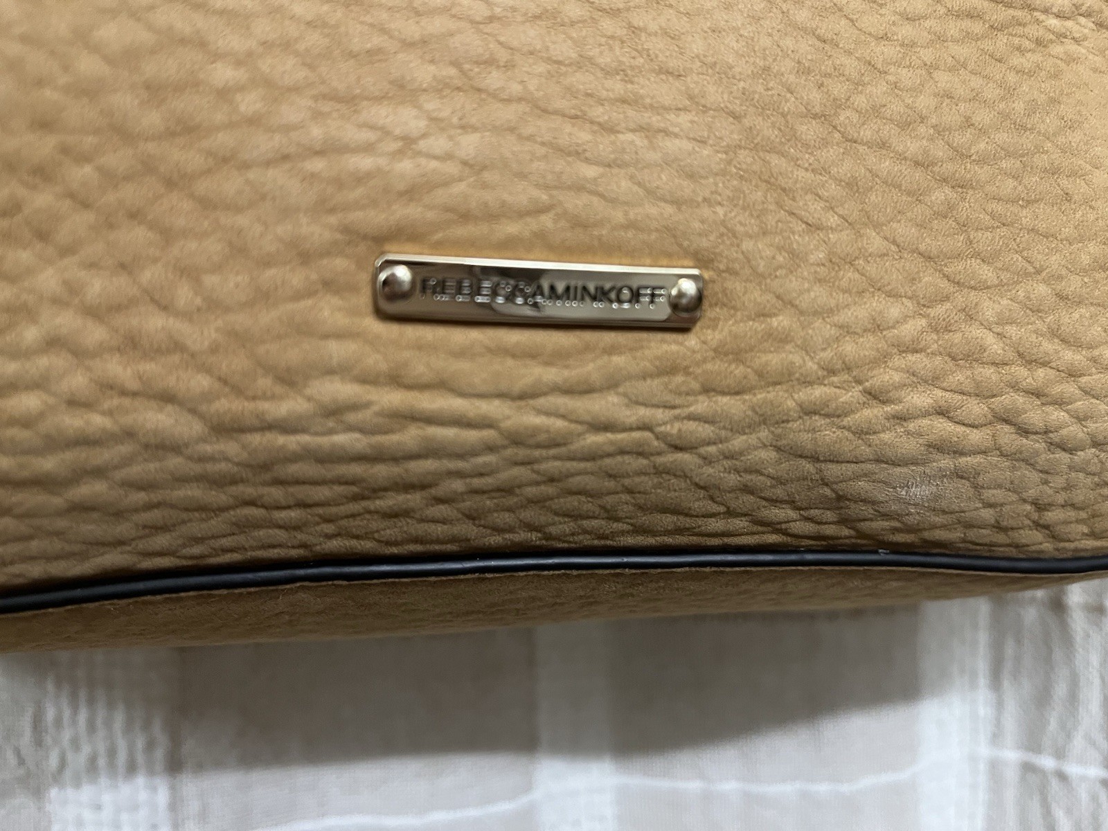 Rebecca Minkoff Tan Nubuck Satchel Top Handle, Detachable Crossbody Strap