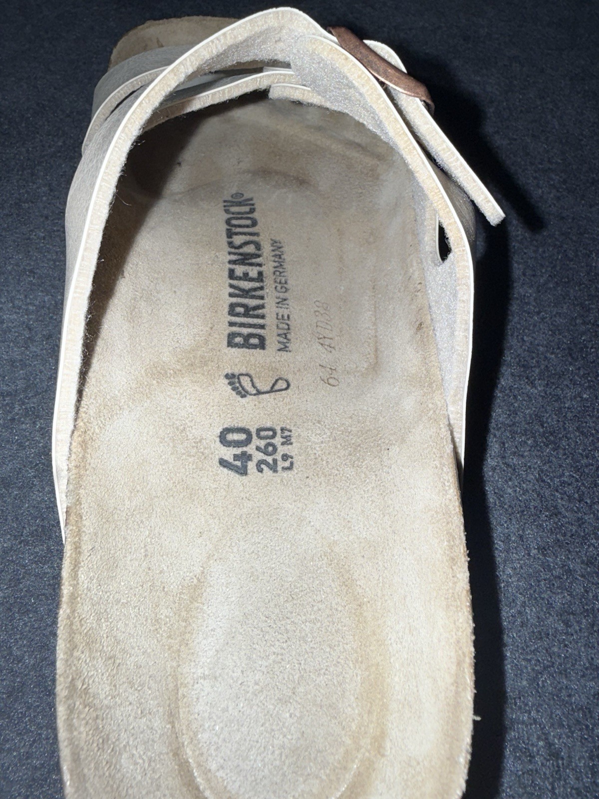 BIRKENSTOCK FLORIDA GRACEFUL PEARL WHITE BIRKO-FLOR SIZE 40