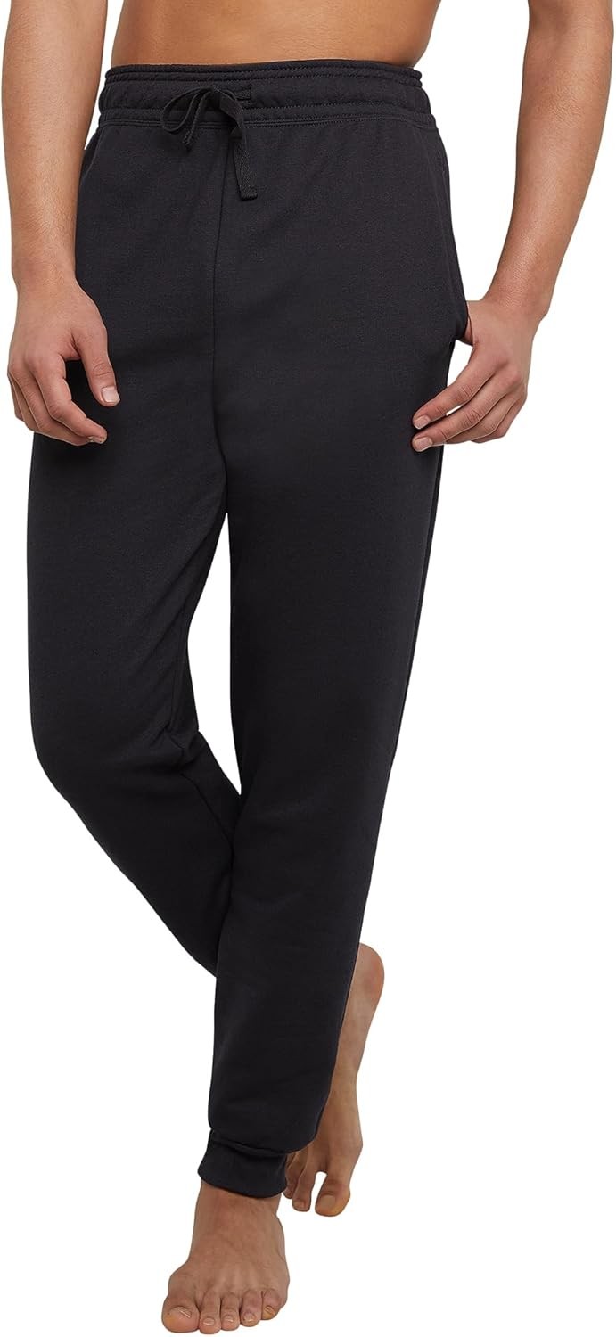 Men’s Pull On Pants Joggers, Ecosmart Fleece Sweatpants for Men, Lounge Pants