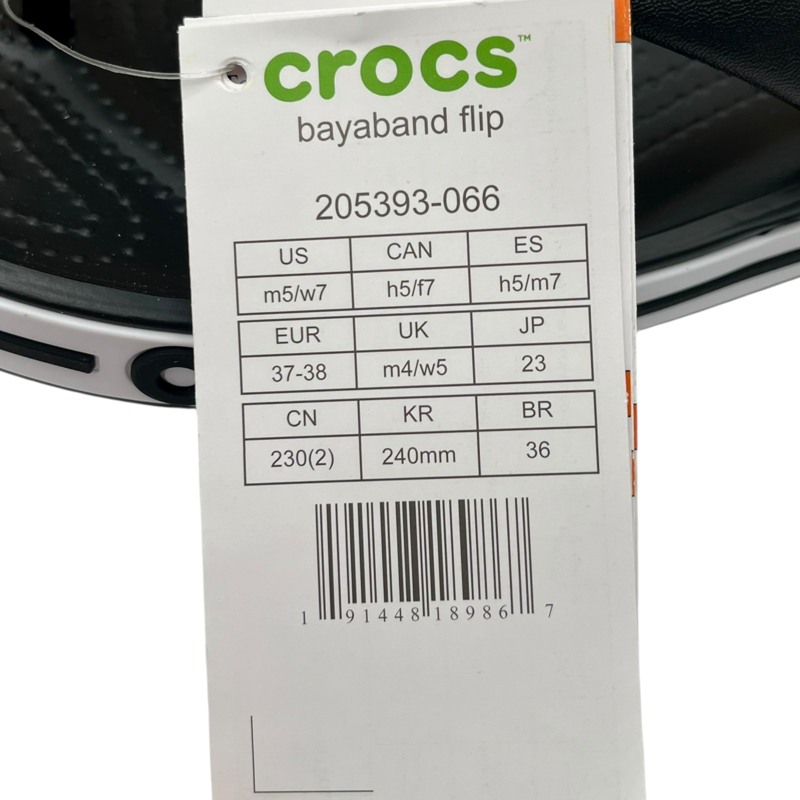 Crocs Bayaband Women’s Flip Flop Sandals Size 7 Black Water Friendly Lightweight