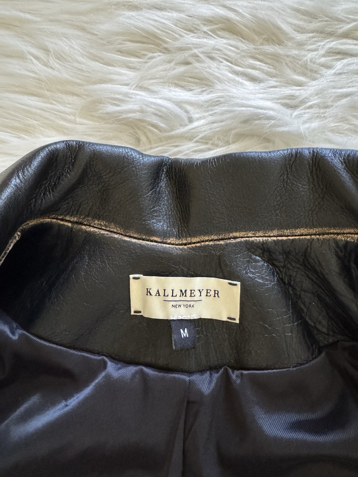 Kallmeyer Remi Cropped Jacket Leather Black Distressed Medium