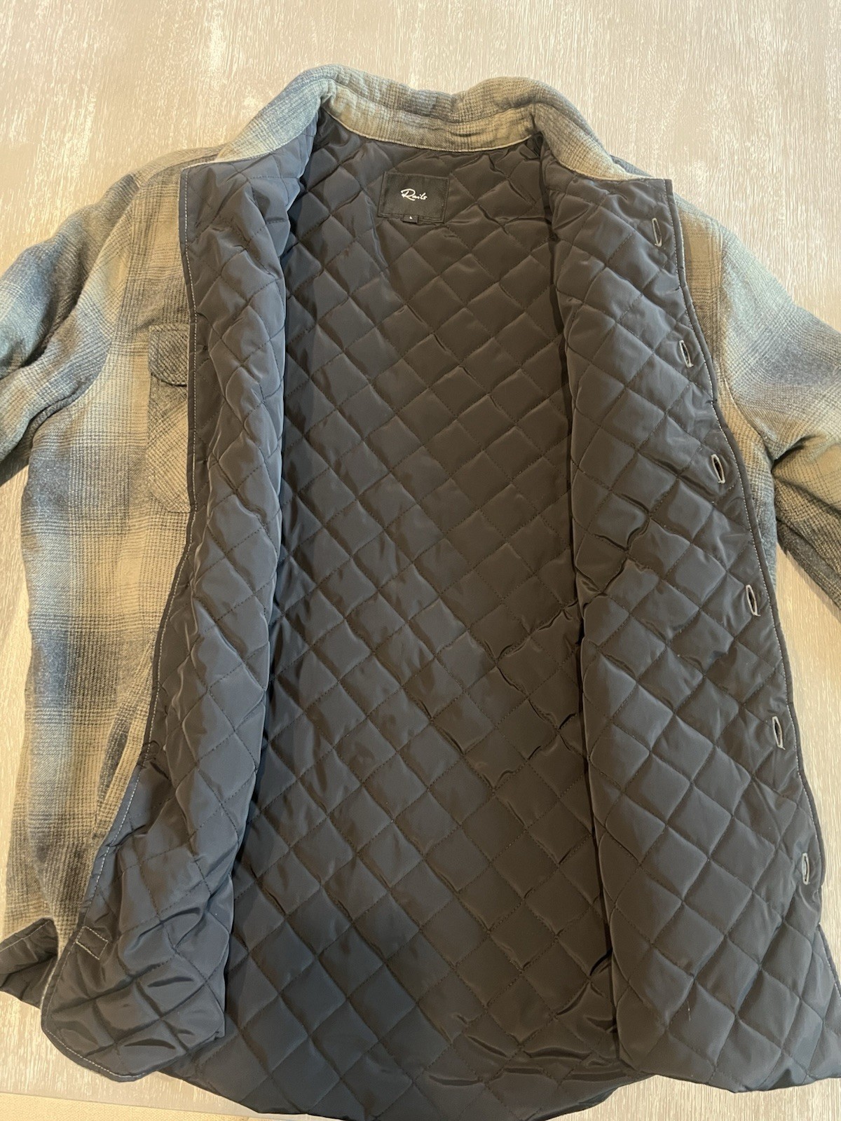 Rails Worthing Plaid Button-Up Shacket in green black men’s size Large SOLD OUT