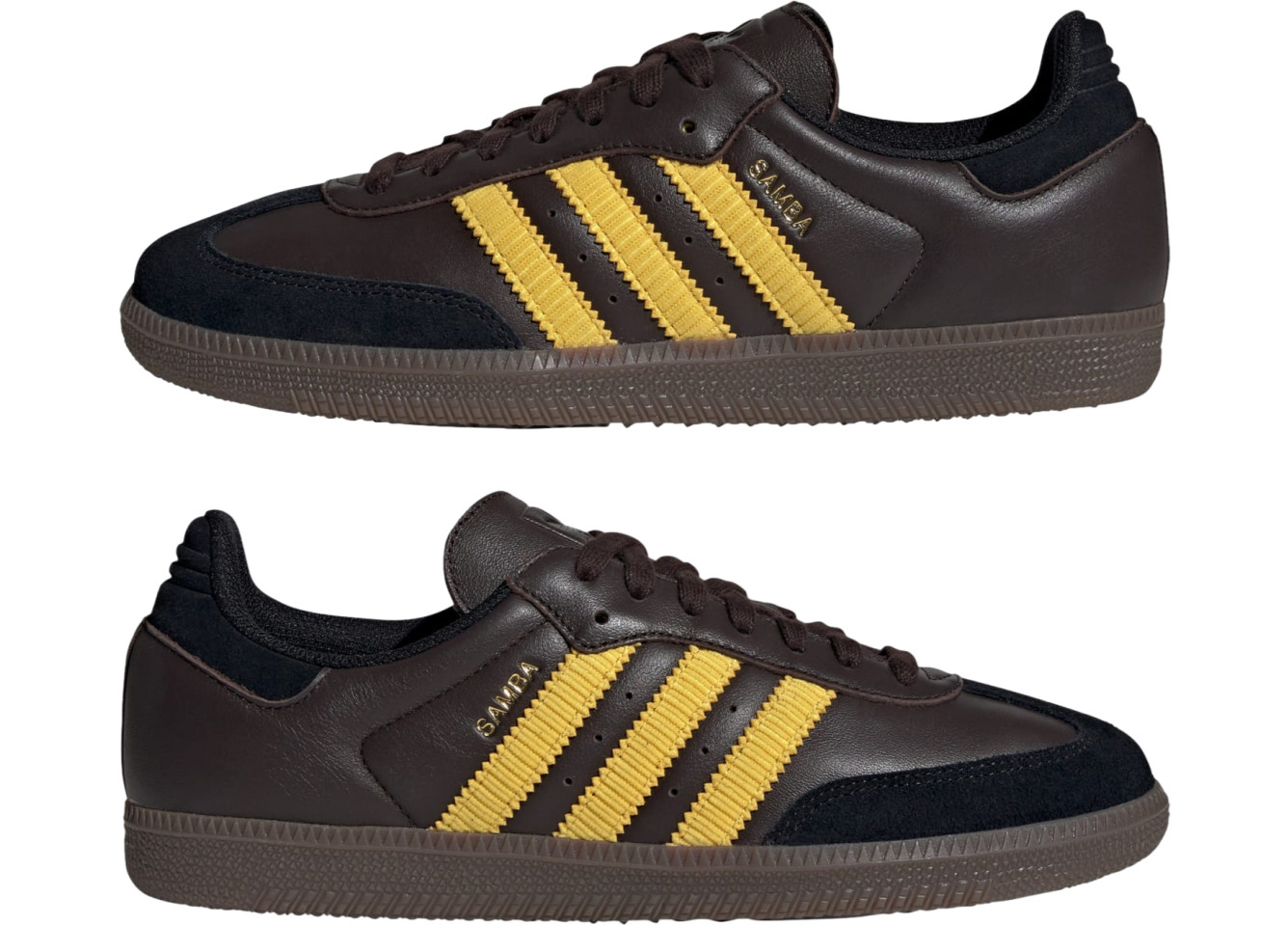 adidas Originals Samba OG – Size 8 Mens Sneakers Aurora Coffee Yellow IH6813 NEW