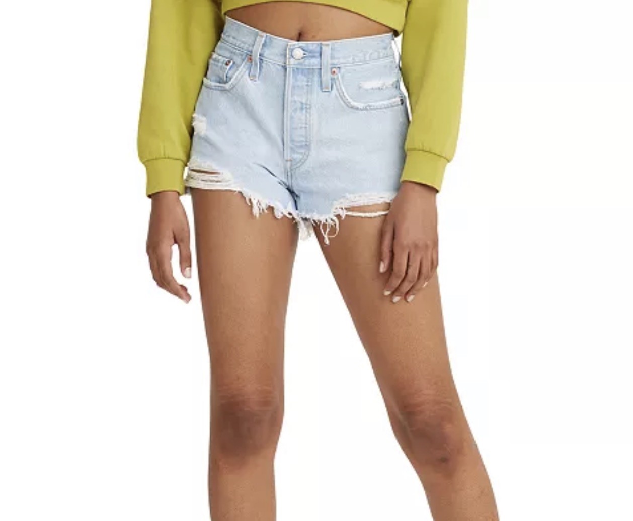 Levi’s 501 Women’s High-Rise Denim Shorts Cotton Button Fly Size 25