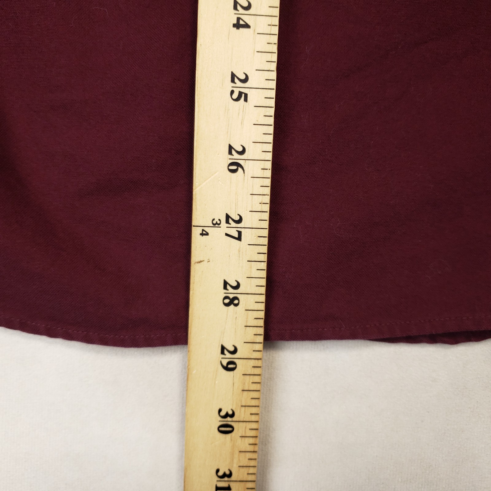 J Crew Oxford Button Down Shirt Men Size Small Slim Burgundy Cotton Long Sleeve