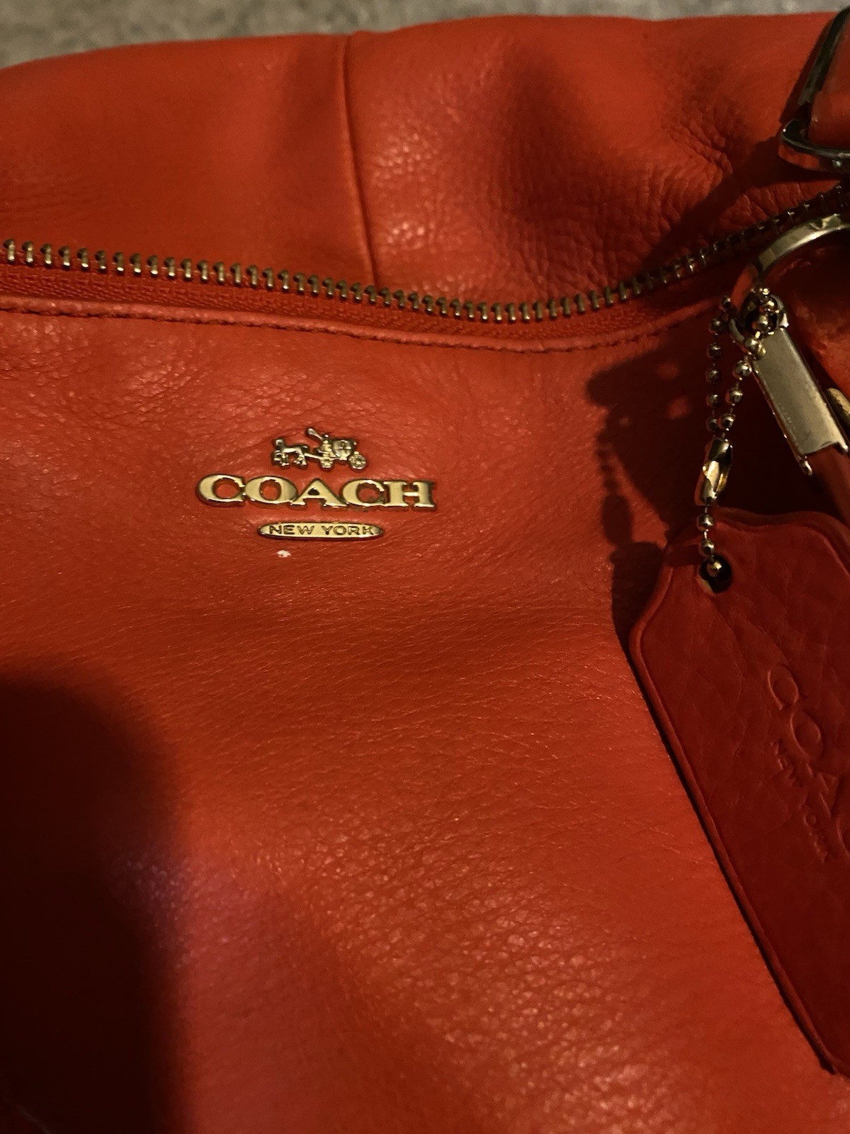 Coach Kelsey Satchel Bag Red Pebbled Leather Shoulder Bag Double Handle F28993
