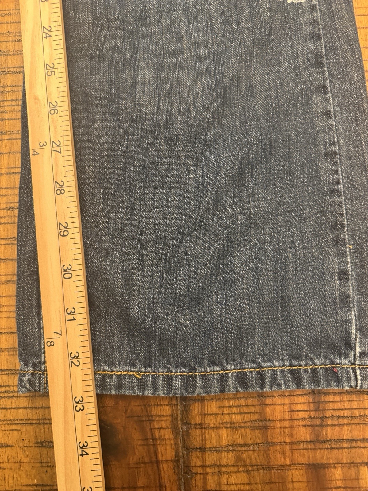Levi’s Men’s 527 Bootcut 33×32 Dark Wash Distressed Denim Jeans