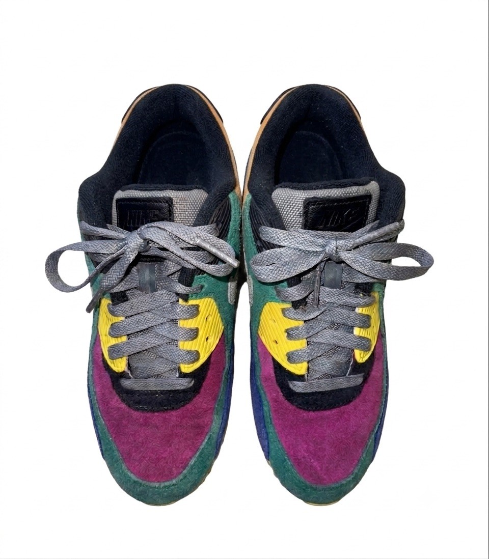 Nike Air Max 90 QS Viotech 2.0 Lucid Green Multi Suede CD0917-300 Size 6 M,7.5 W