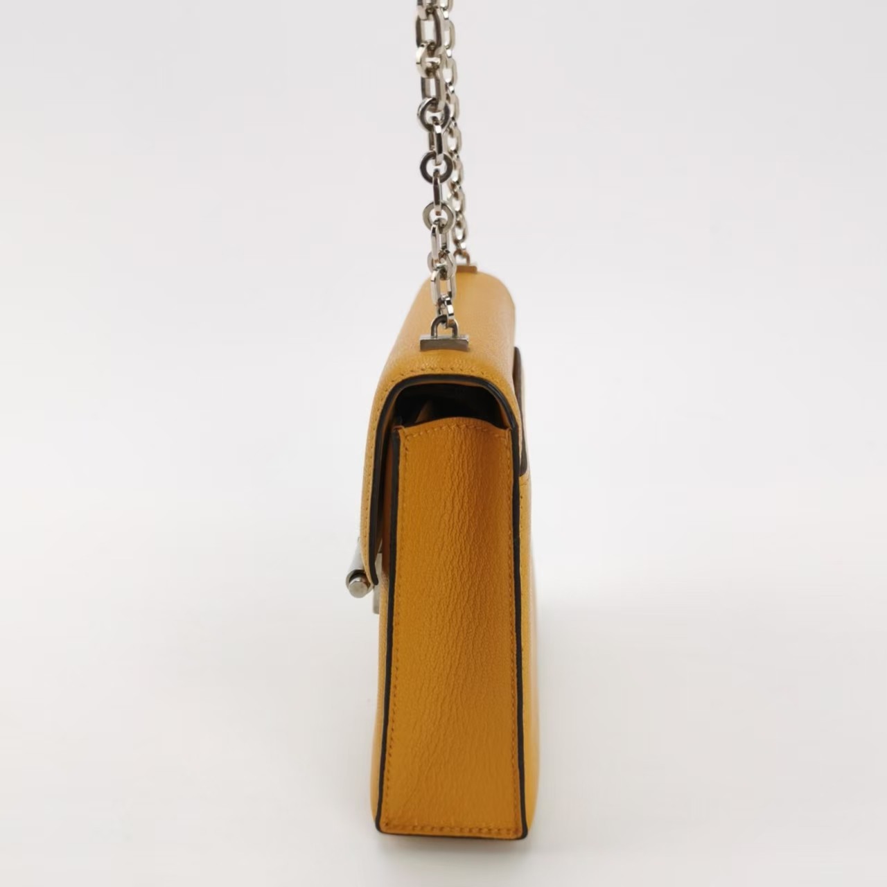 Hermes Verrou Mini 17 Chevre Mysore Soleil 9H Yellow Silver Hardware PHW Auth