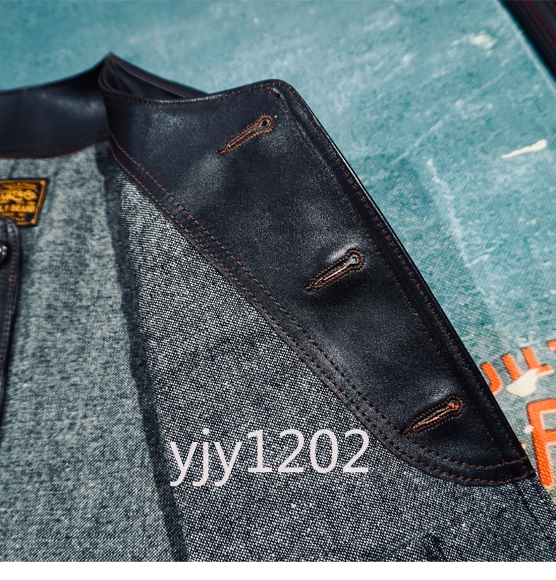 Vegetable Tanned Teacore Horsehide Men’s Retro Short Crew Neck Vest