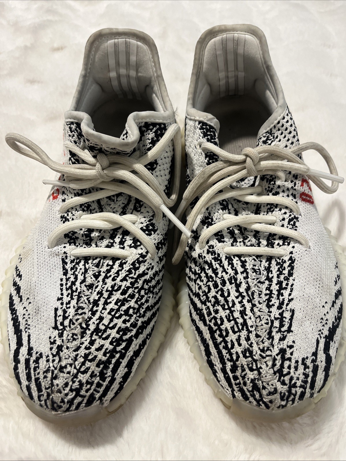Adidas Yeezy Boost 350 V2 Low Zebra Print Shoes Size 6.5