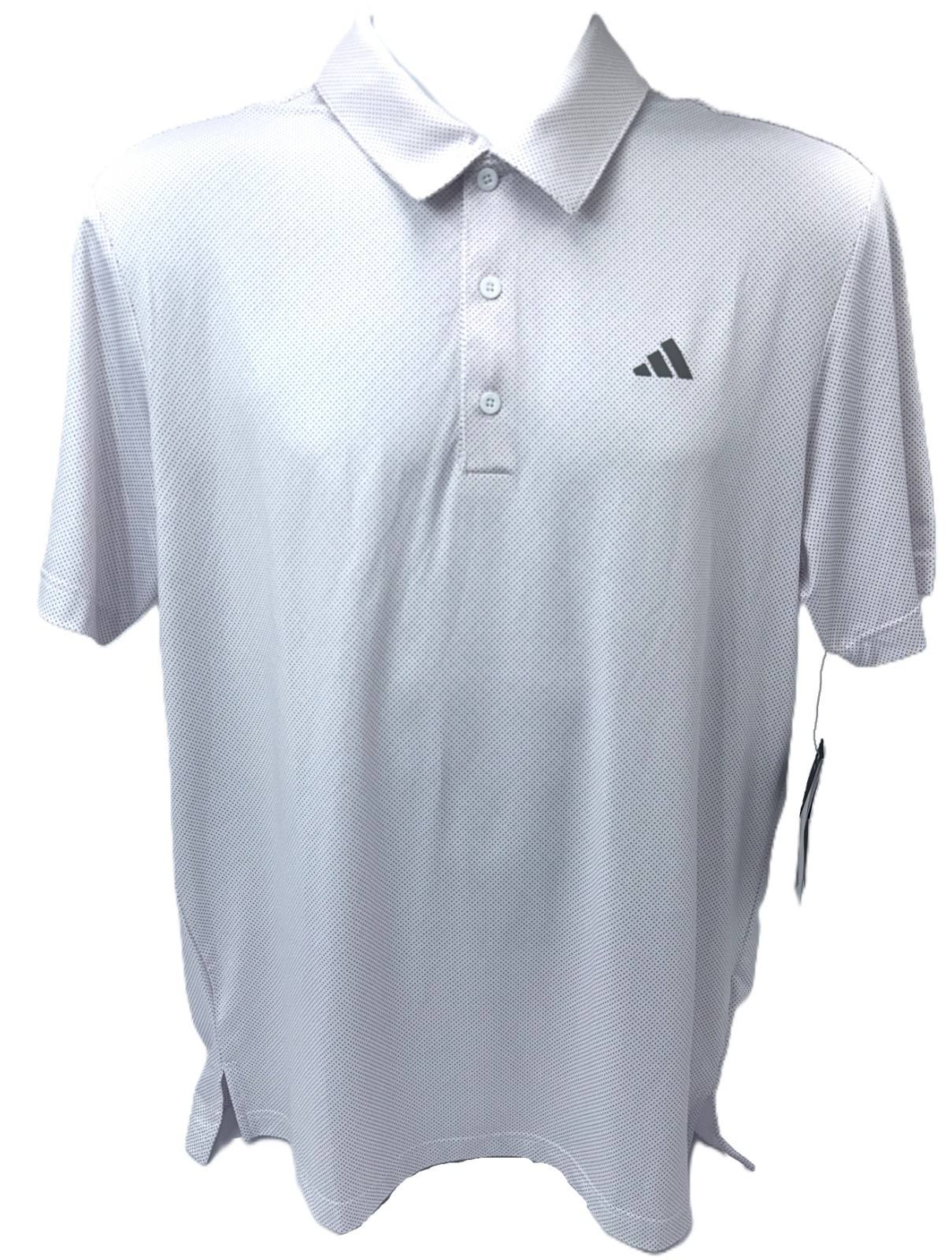 $65 Adidas Men’s Ultimate 365 Polka Dot Polo Shirt – White – Medium-New With Tag