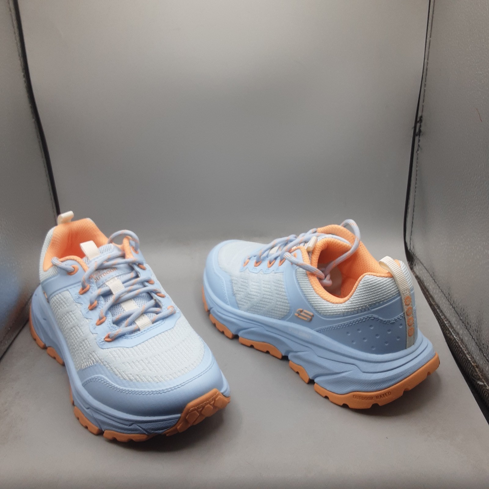 Skechers D’lux Journey Verbena Sneakers Women’s 5.5M Light Blue Trail A98