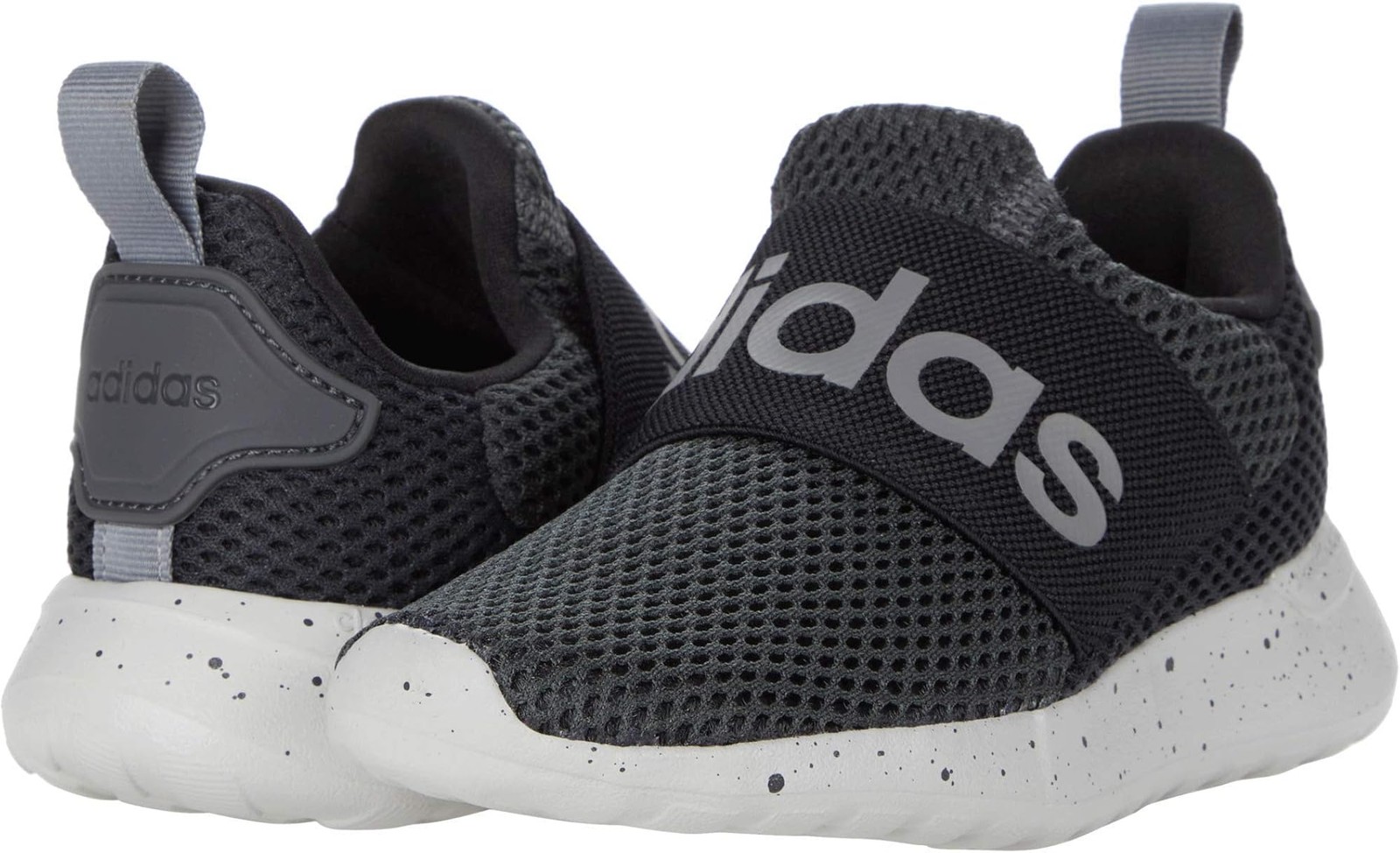 Adidas Lite Racer Adapt 4.0 Running Shoes – Grey/Grey/Black – 3 Big Kid